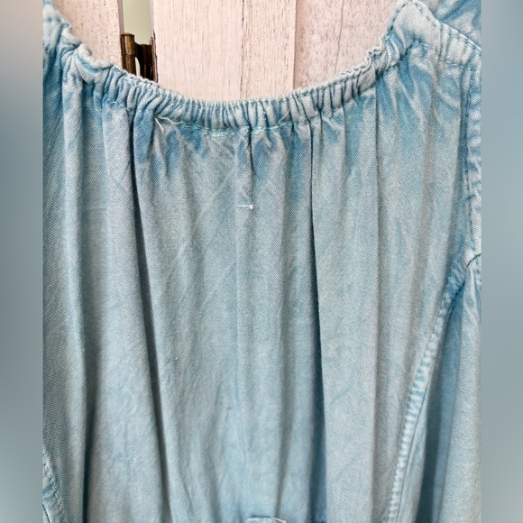 Raya Sun Sundress Women's Size Medium Teal Rhinestone Embellished Coastal Pool - Picture 5 of 12